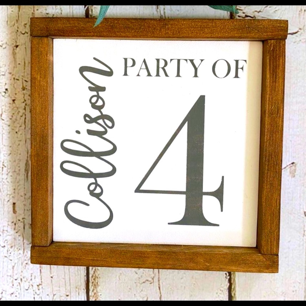 Personalized party of signs